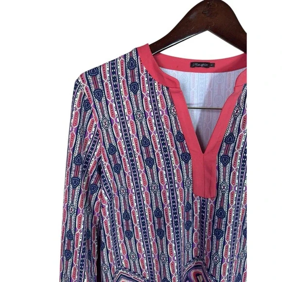 J. McLaughlin‎ Women's Size Medium Catalina Cloth 3/4 Sleeve Top Tunic - Picture 4 of 8